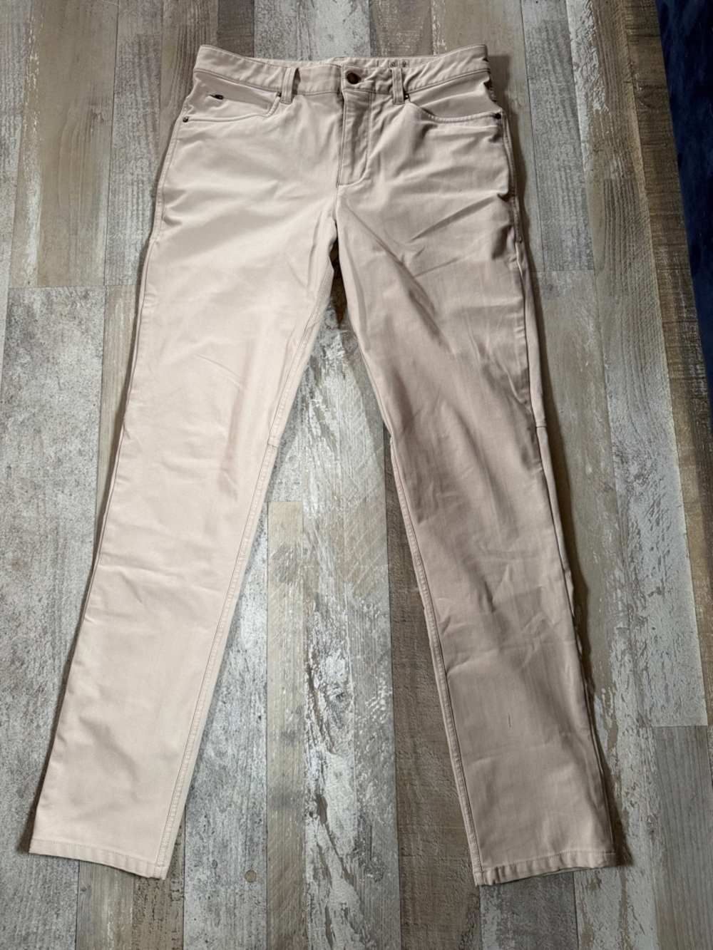 7 Diamonds Cream Slim Straight Pants